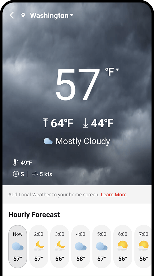 weather forecast
is Quick in hours